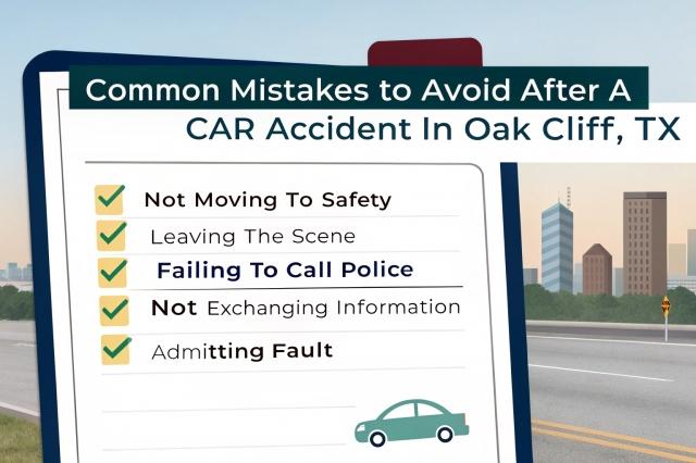 Common Mistakes to Avoid After a Car Accident in Oak Cliff, TX